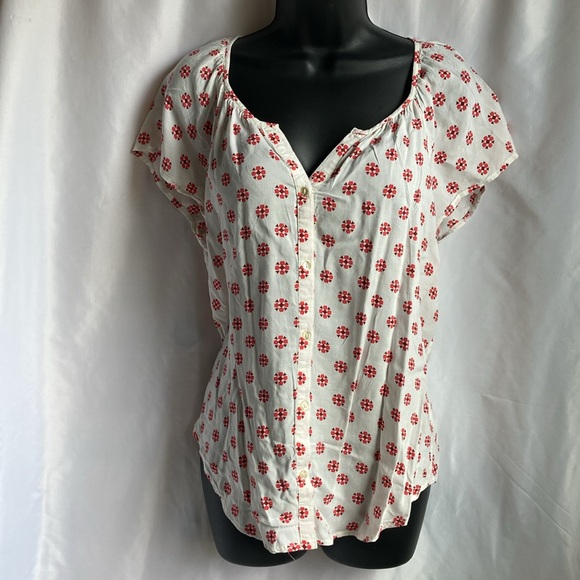 Old Navy Short Sleeves Button Front Shirt Size Medium - Picture 1 of 11